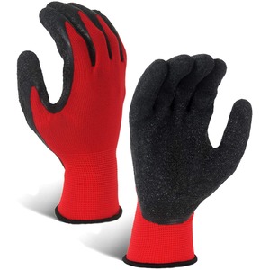 Size 9 L ArmorGlove™ Latex Coated Grip & Grab Black/Red Work Gloves